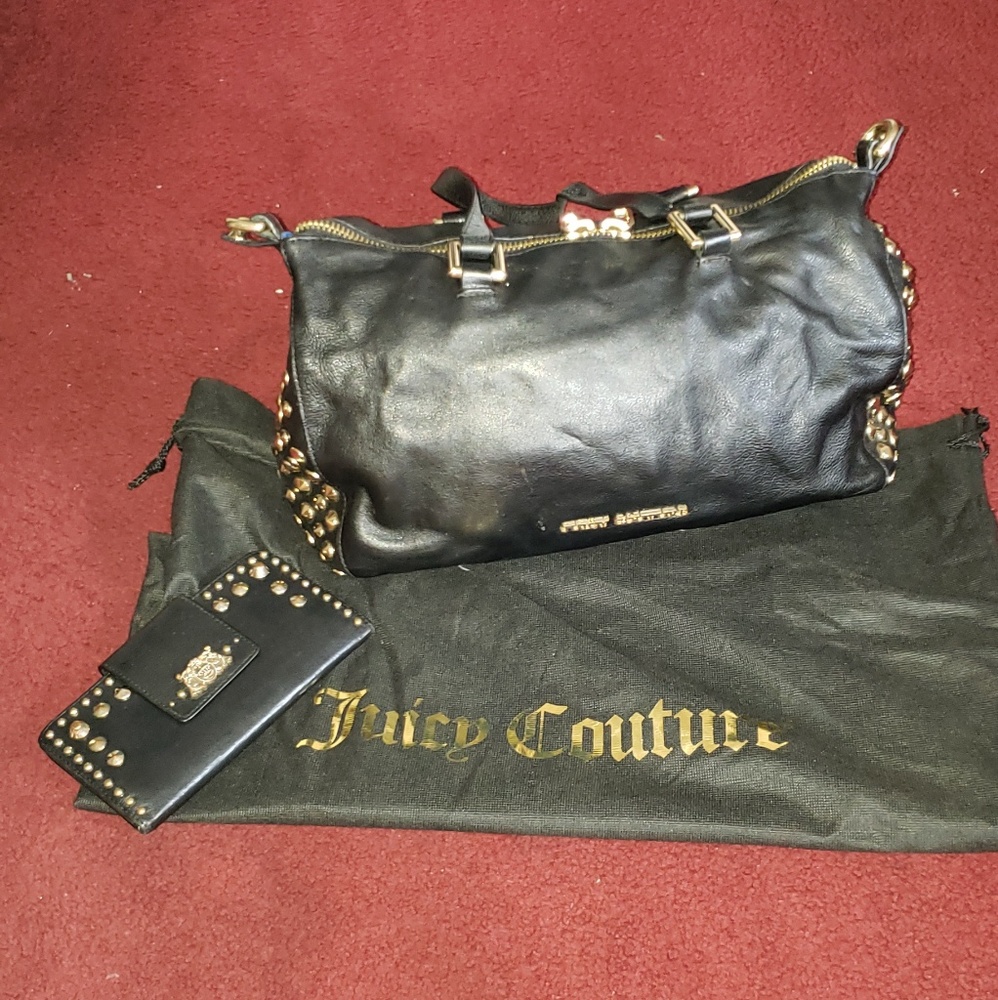 Juicy Couture leather shoulder bag and wallet